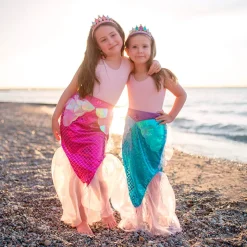 Great Pretenders Costume, Mermaid Skirt and Tiara in Purple/Turquoise – Ages 4-6