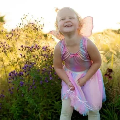 Great Pretenders Costume, Rainbow Butterfly Skirt with Wings and Wand - Size 4-6 Years