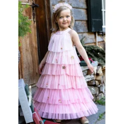 Great Pretenders costume, Christmas Tree Dress and Headband, blush – ages 2-4 and 4-6 years