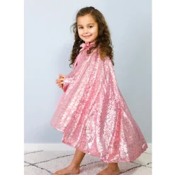 Great Pretenders Dress-Up Costume, Sequin Princess Cape, Pink - Size US 4-6 Years