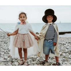 Great Pretenders Dress-Up Costume, Sequin Princess Cape, Gold - Size 4-6 Years