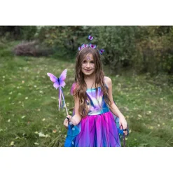 Great Pretenders Dress-Up Outfit, Blue/Purple Butterfly Dress with Wings - Size 2-6 Years