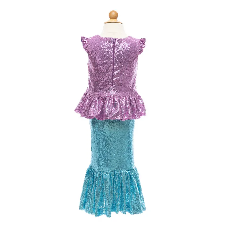 Great Pretenders Dress-Up Costume, Mermaid Skirt and Top, Sequins Sparkle - Size 5-6 Years