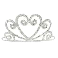 Great Pretenders Headband with Tiara, Silver Glitter