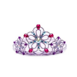 Great Pretenders Headband with Diadem, Purple Glitter