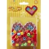 Hama Bead Plate Set, Heart + 100 Beads