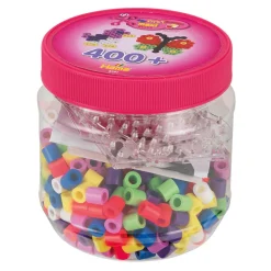 Hama Maxi Beads and Pegboard Set in Tub, Pink - 400 Beads