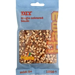Hama Midi Beads in Bag, Gold - 1000 Pieces