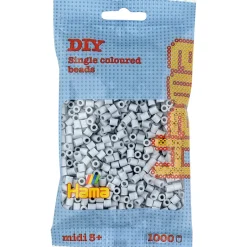 Hama Midi Beads in Bag, Light Grey - 1000 Pieces