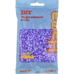 Hama Midi Beads in Bag, Pastel Purple - 1000 pcs