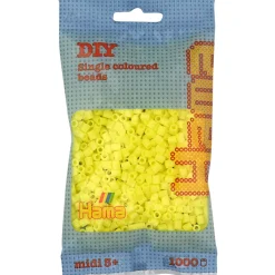 Hama Midi Beads in Bag, Pastel Yellow - 1000 Pieces