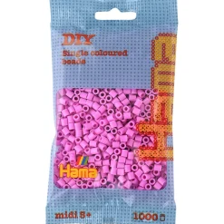 Hama Midi Beads in Bag, Pastel Pink - 1000 pcs