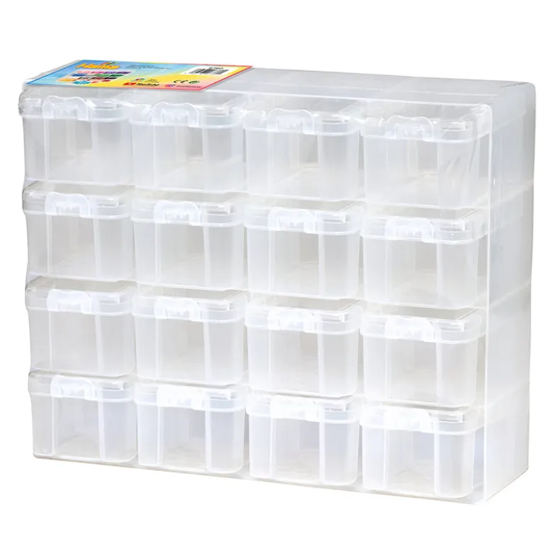 Hama Midi, Large Storage Box with 16 Compartments and Midi Beads