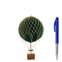 Hot Air Balloon, Velvet Green – H: 13 x D: 8.5 cm
