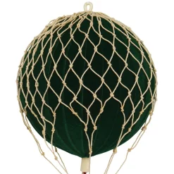 Hot Air Balloon, Velvet Green – H: 13 x D: 8.5 cm