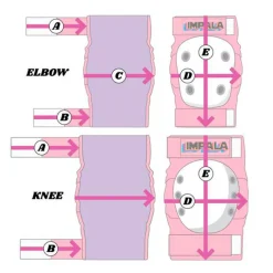 Impala Protective Gear for Roller Skating, Adult, Pink - Size S