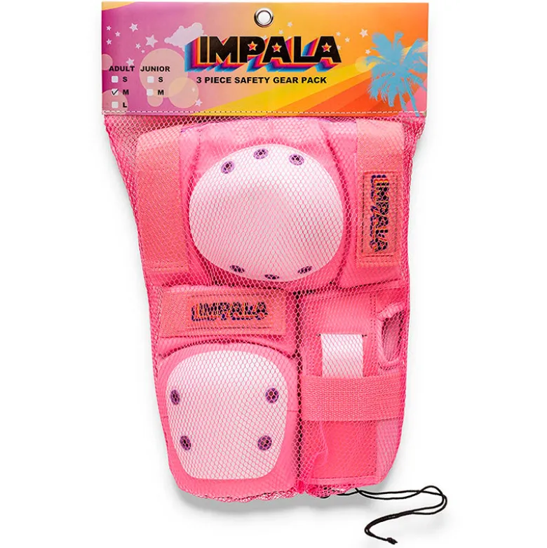 Impala Protective Gear for Roller Skating, Adult, Pink - Size M