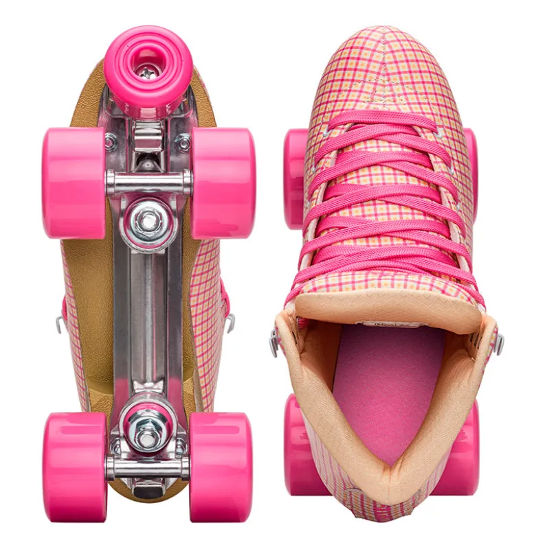 Impala Roller Skates for Kids, Pink Tartan - Sizes 35-40