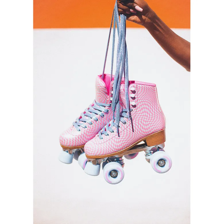 Impala Roller Skates for Kids, Wavy Check - Sizes 34-40