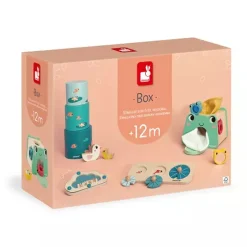 Janod Baby Toys, Set of 4 Sensory Toys – Suitable from 12 Months
