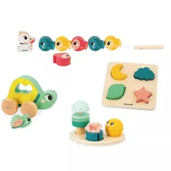 Janod Baby Toys, Set of 4 Sensory Toys - From 18 Months