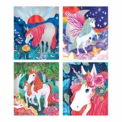 Janod Craft Set, Mal Pearl-Shimmering 3D Patterns - Unicorns