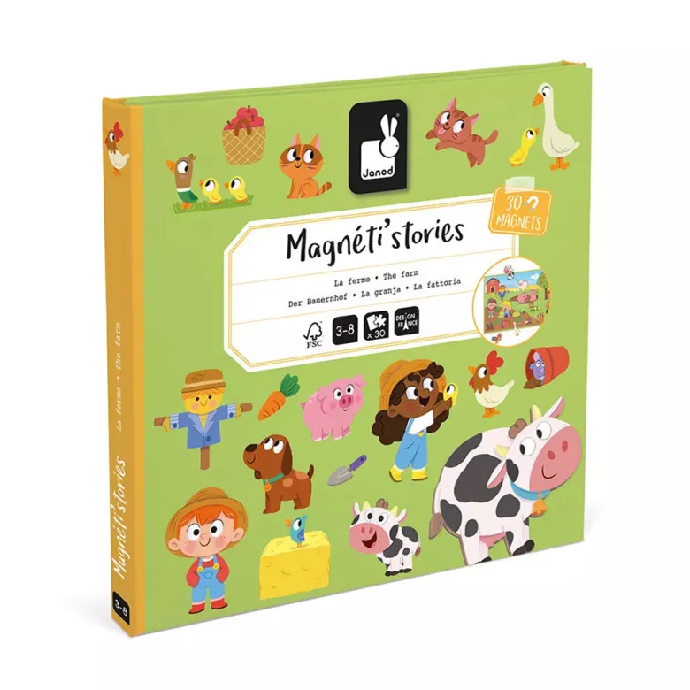 Janod Magnet Book, 30 pcs. Farmyard