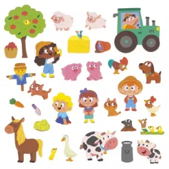 Janod Magnet Book, 30 pcs. Farmyard