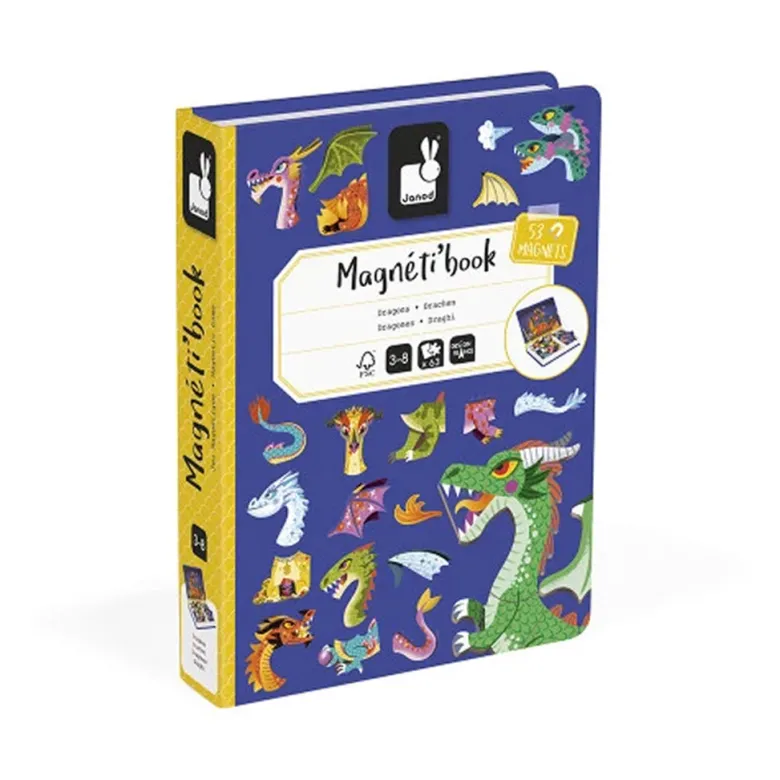Janod Magnet Book, 53 Pieces – Dragons