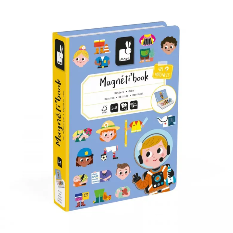 Janod Magnetic Book, 30 Pieces - Career Set