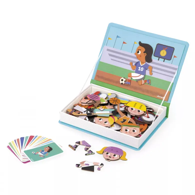 Janod Magnetic Book, 30 Pieces - Sports