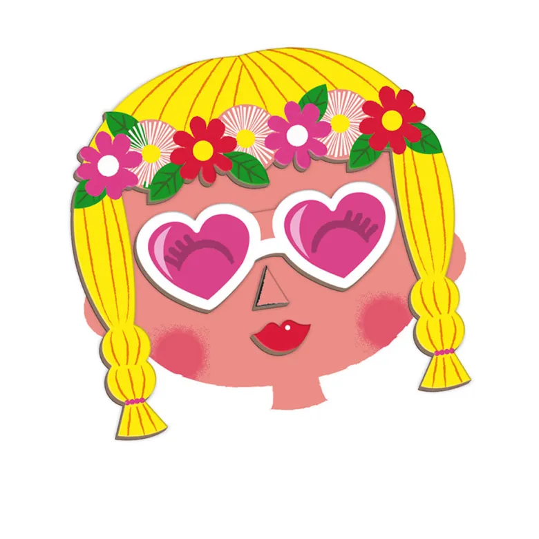 Janod Magnetic Book: Wacky Faces for Girls