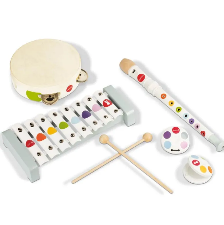 Janod Musical Instrument Set, 5 Pieces – Confetti