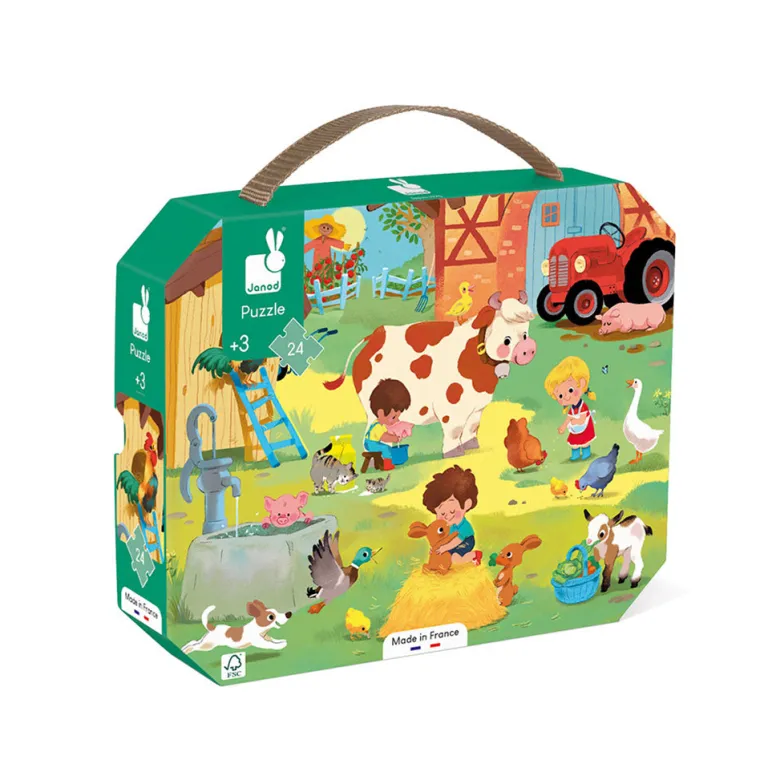 Janod Puzzle, A Day on the Farm - 24 Pieces