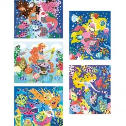 Janod Self-Adhesive Sequins, Mermaid Theme