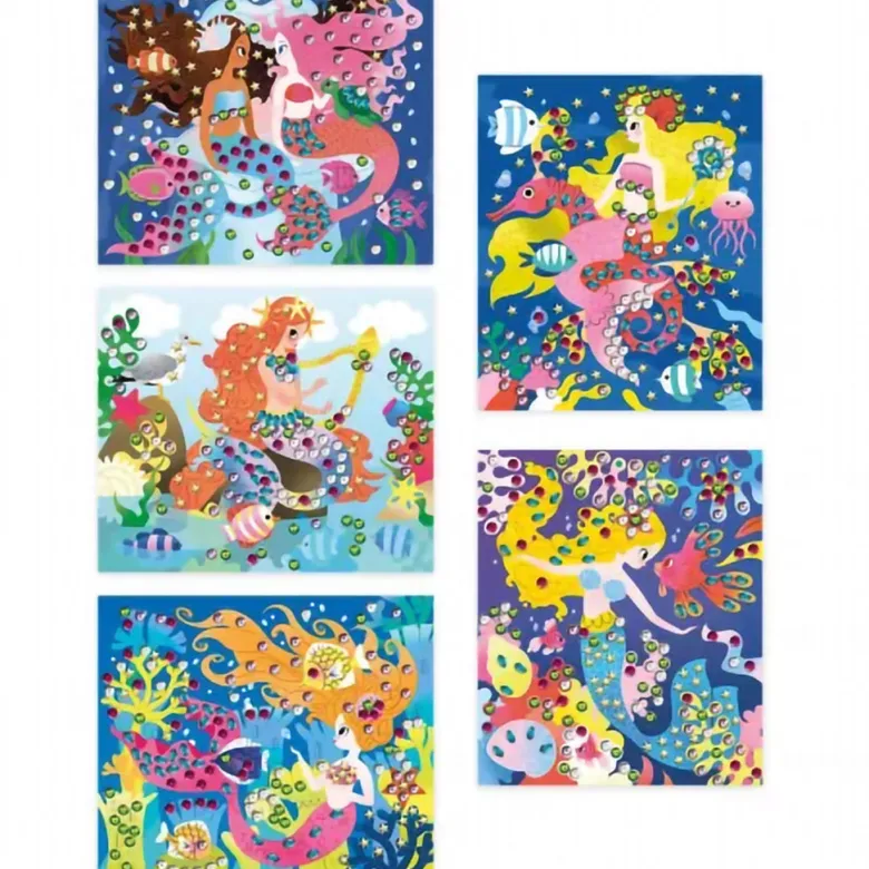 Janod Self-Adhesive Sequins, Mermaid Theme