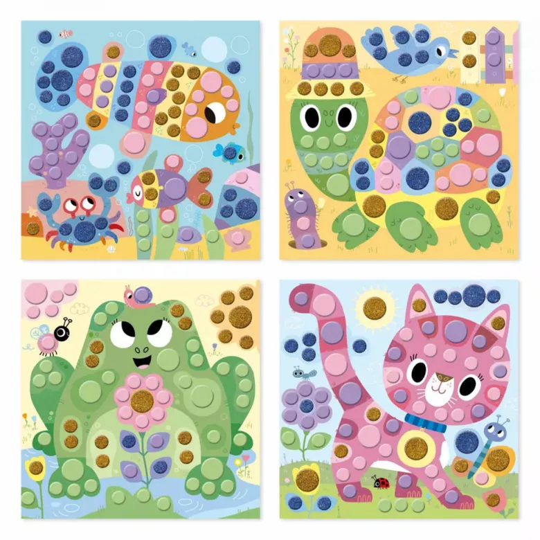 Janod Sticker Mosaic, Round Stickers