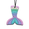 JellyStone Designs, Sensory Chew Necklace, Medium - Pastel Mermaid Tail