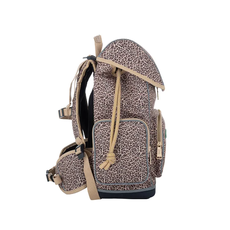 Jeune Premier Ergonomic Backpack, Leopard Cherry - For Ages 6-10