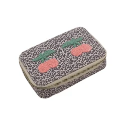 Jeune Premier Pencil Case with Contents, Leopard Cherry