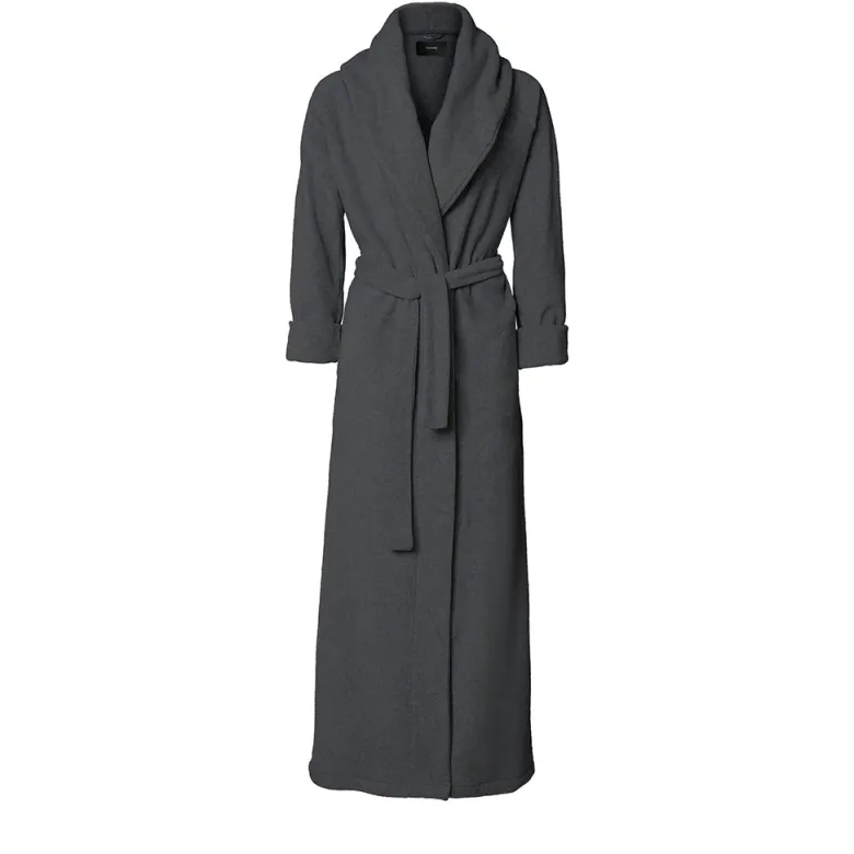 Karmameju Fleece Bathrobe, Dark Gray - Sizes XS-L