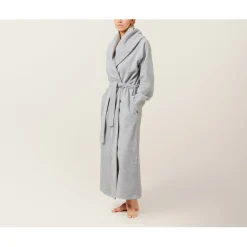 Karmameju Fleece Bathrobe in Light Grey – Sizes XS to L