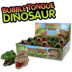 Keycraft Rubber Dinosaur Head with Bubble Tongue, Assorted