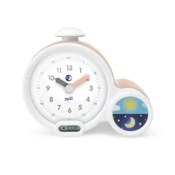 Kid'Sleep Alarm Clock with Night and Day Indication, Digital Clock - Pink
