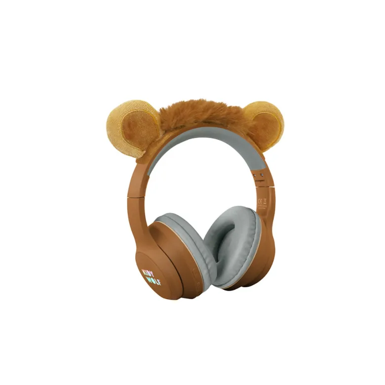 Kidyears – Bluetooth Headphones with Magnetic Animal Ears – Lion