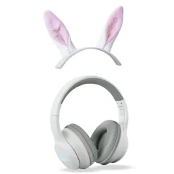Kidyears Bluetooth Headphones with Magnetic Animal Ears - Rabbit