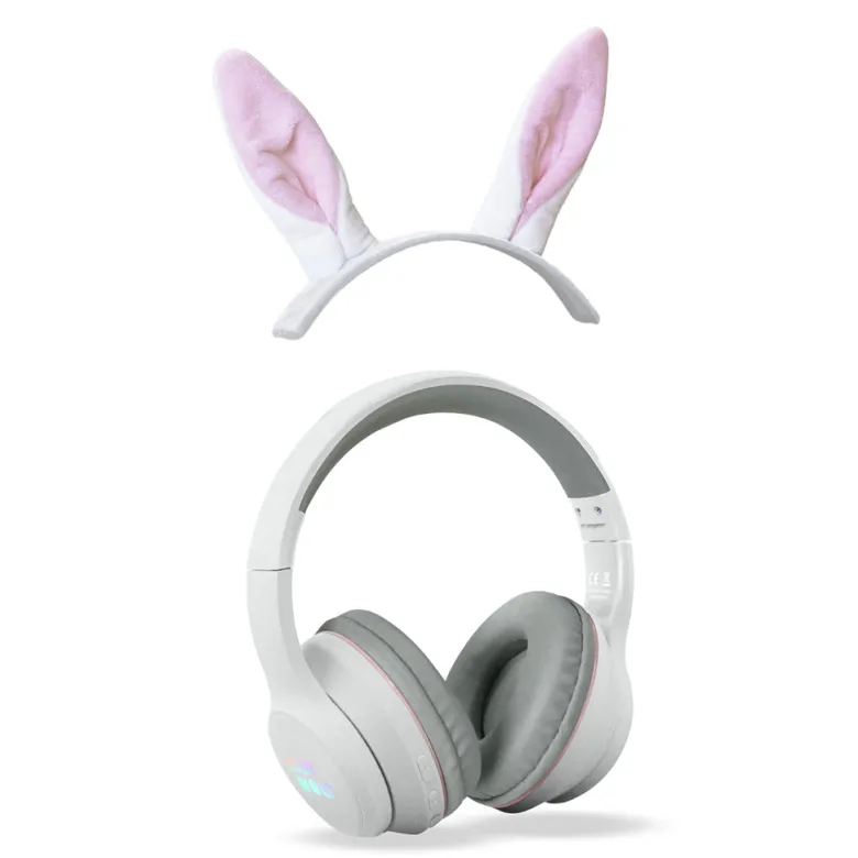 Kidyears Bluetooth Headphones with Magnetic Animal Ears - Rabbit