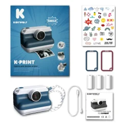Kidywolf Instant Print Camera for Kids, Blue