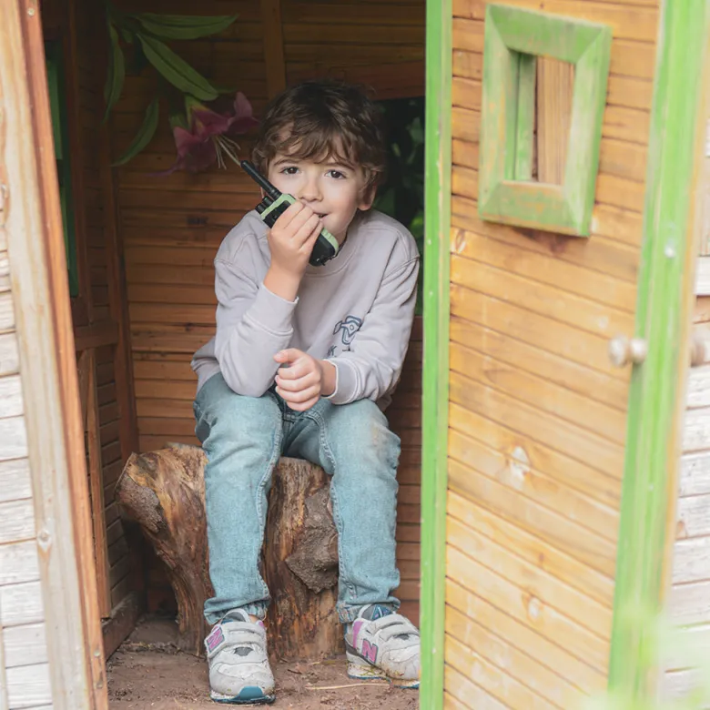 Kidywolf Walkie Talkie for Kids, Kidytalk - Cyan/Nude