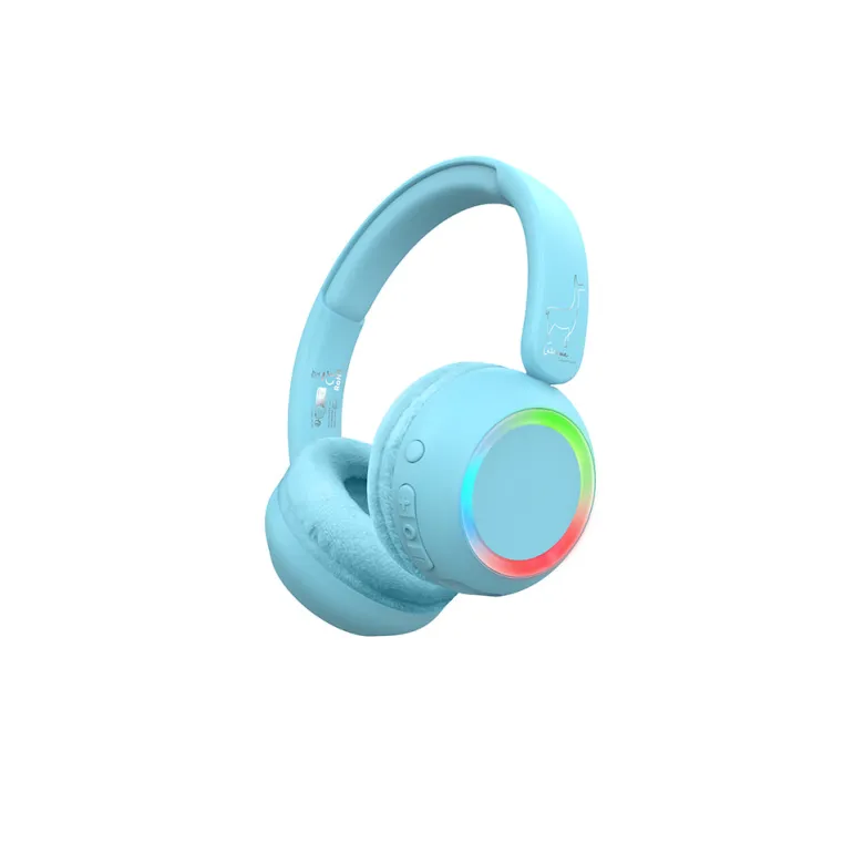 Lalarma Wireless Headphones with Lights, for Teens and Kids - Blue